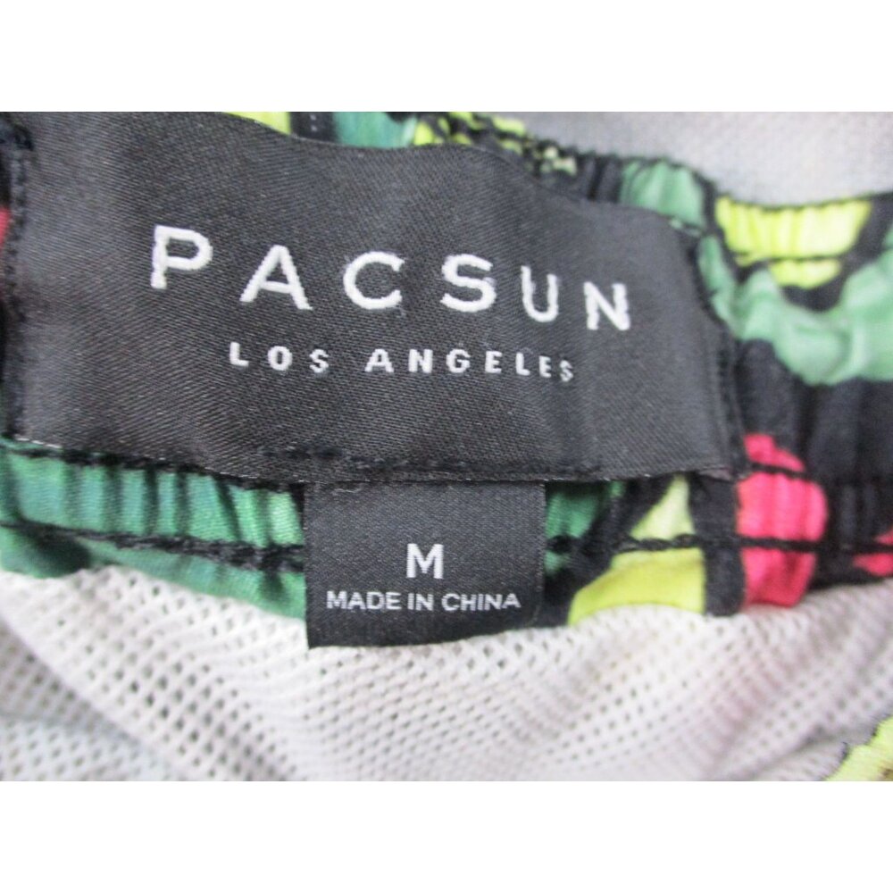 PacSun Mens Geometric Print Swim Shorts Size M Black Multi-Color Elastic Waist‎ - Picture 4 of 9